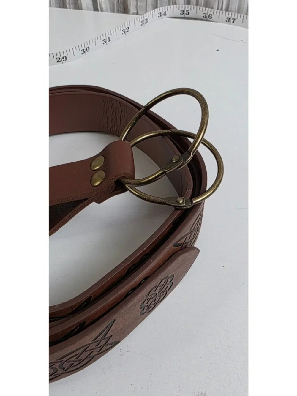 Medieval Renaissance Celtic O-Ring Belt & Matching Skirt Hike - XTRA LONG - LARP